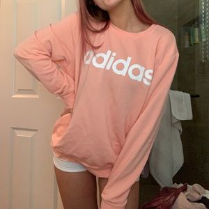 Cozy pink Adidas sweatshirt pullover
